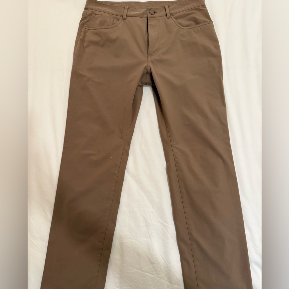 G/FORE Men's Brown Straight-Leg Pants